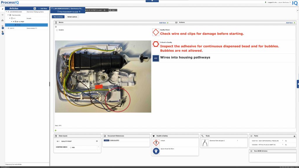 Easily create your electronic production quality & build processes