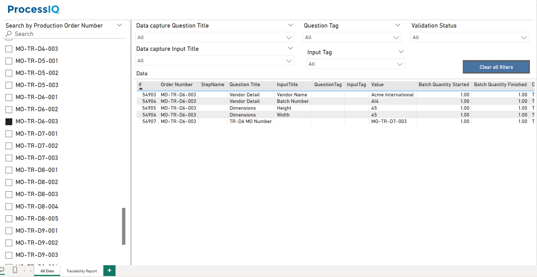 Digital Traceability for quality data